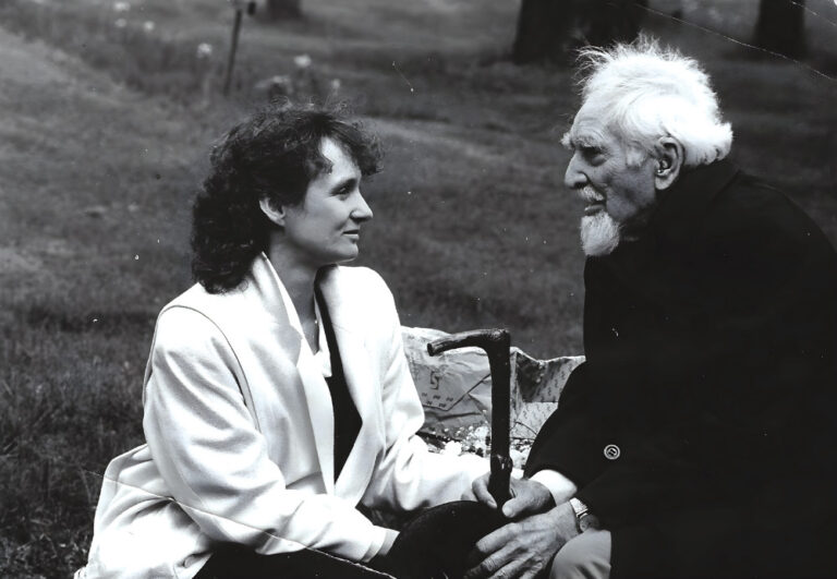 Ieva Graufelde sarunā ar Jāni Kaķīti. Zviedrija, 1987. gads